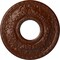 Ekena Millwork Hurley Medallion (Canopies up to 7 1/4"), 22 1/8"OD x 7 1/4"ID x 1 3/4"P, Burnished Mahogany Crackle CM26HUBMC - alternate 1